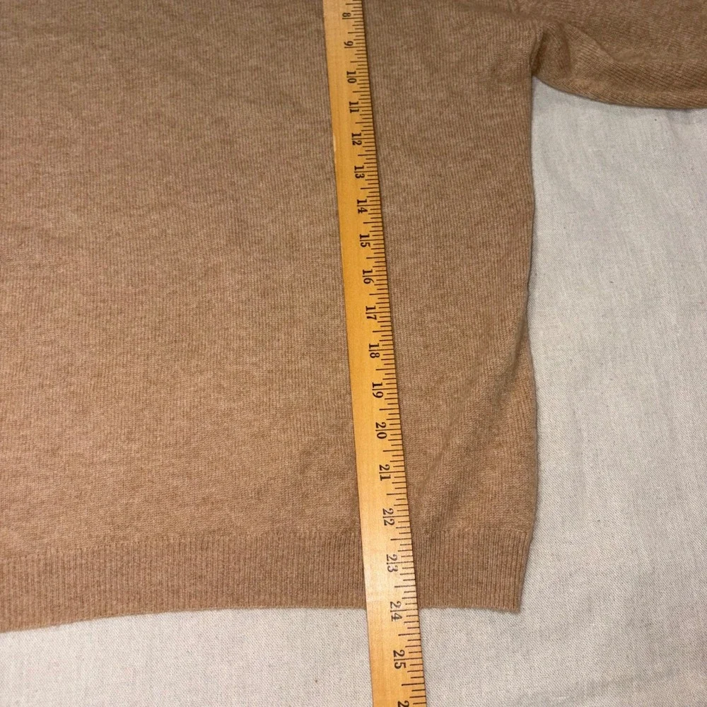 Pilcro Beige Tan 100% Cashmere Scoop Neck Sweater Womens XL - Picture 5 of 9